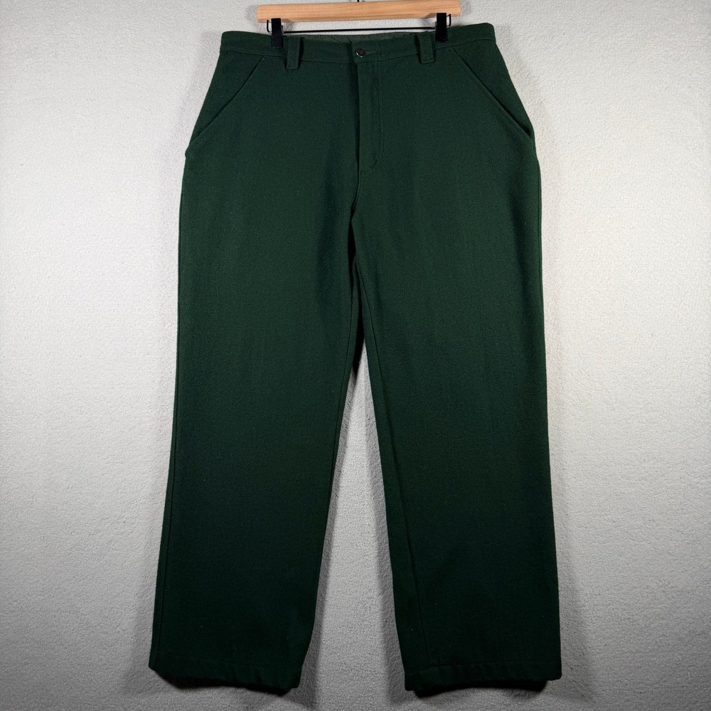 WFS Element Gear Mens Wool Blend Hunting Pants Forest Green 40x30 Straight Leg